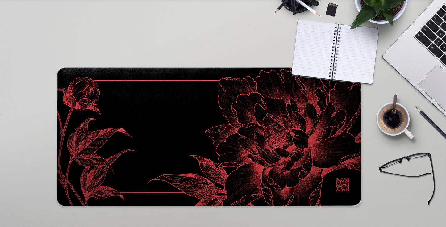 BLOODLUST Peony Extra Large Desk Mat