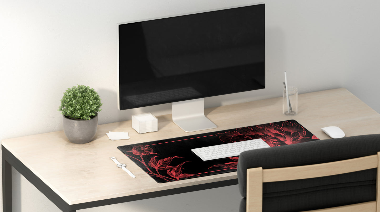 BLOODLUST Peony Extra Large Desk Mat