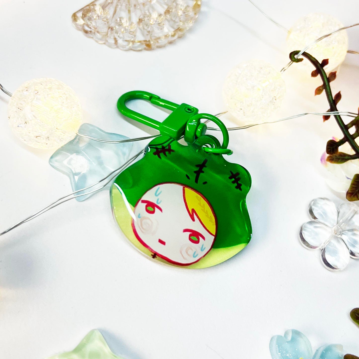 Dungeon Meshi Frog Suit GREEN Acrylic Keychain