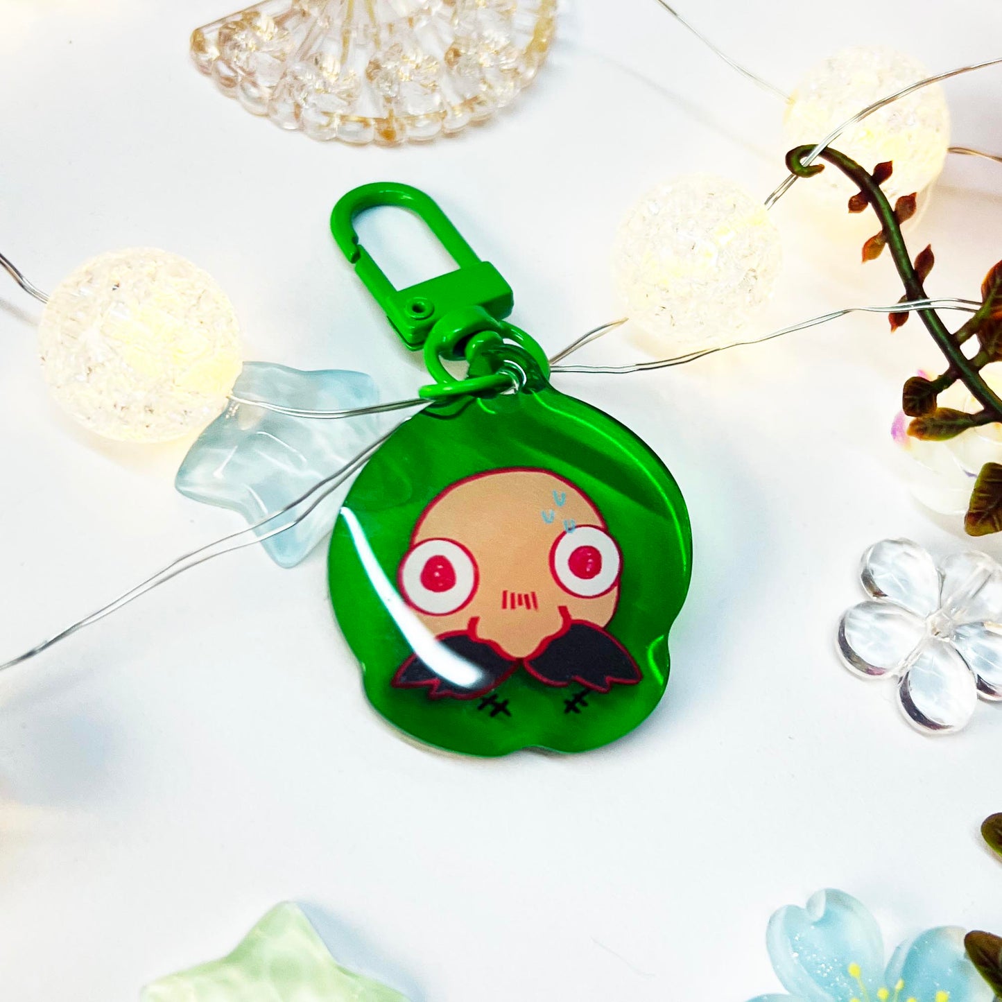 Dungeon Meshi Frog Suit GREEN Acrylic Keychain