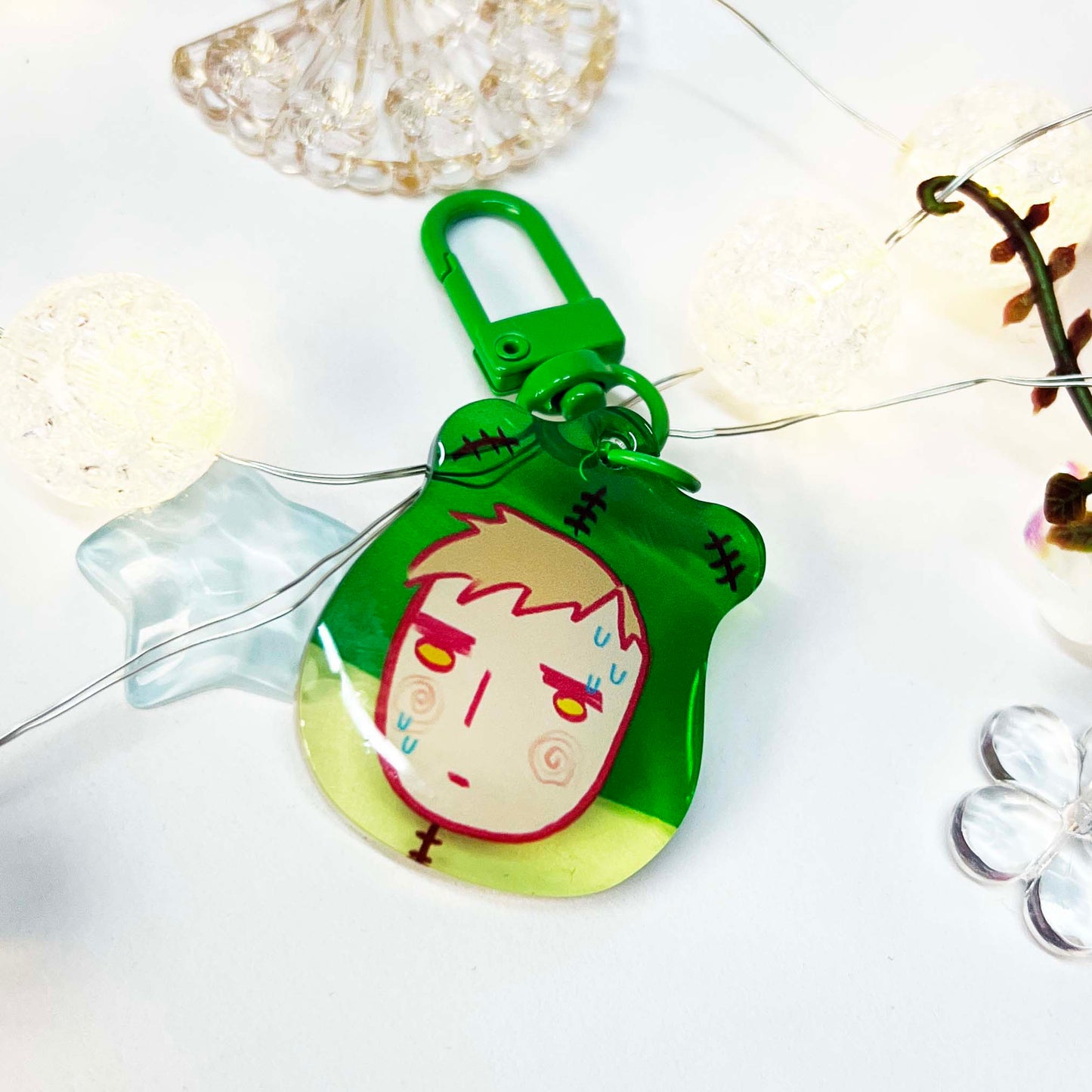 Dungeon Meshi Frog Suit GREEN Acrylic Keychain