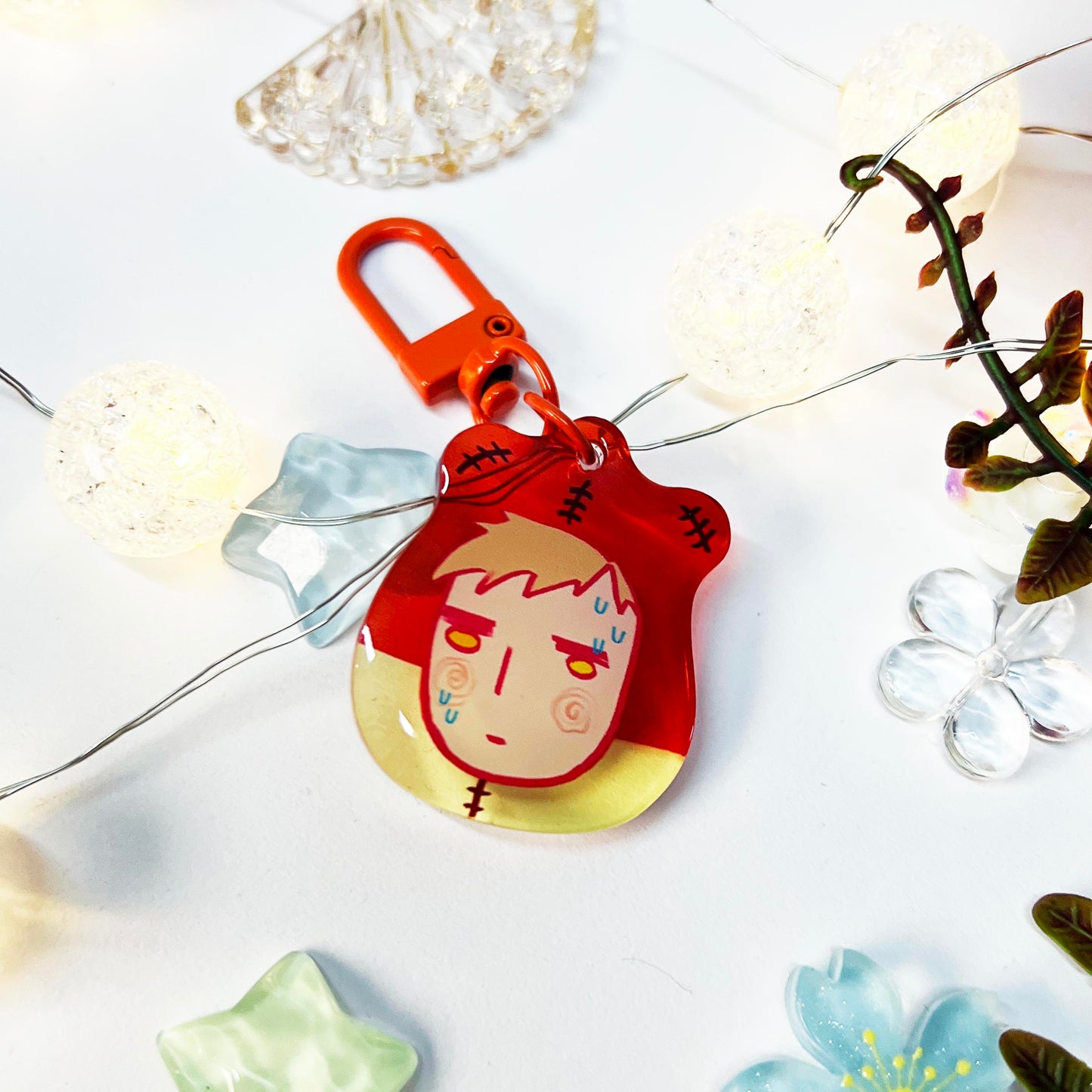 Dungeon Meshi Frog Suit ORANGE Acrylic Keychain