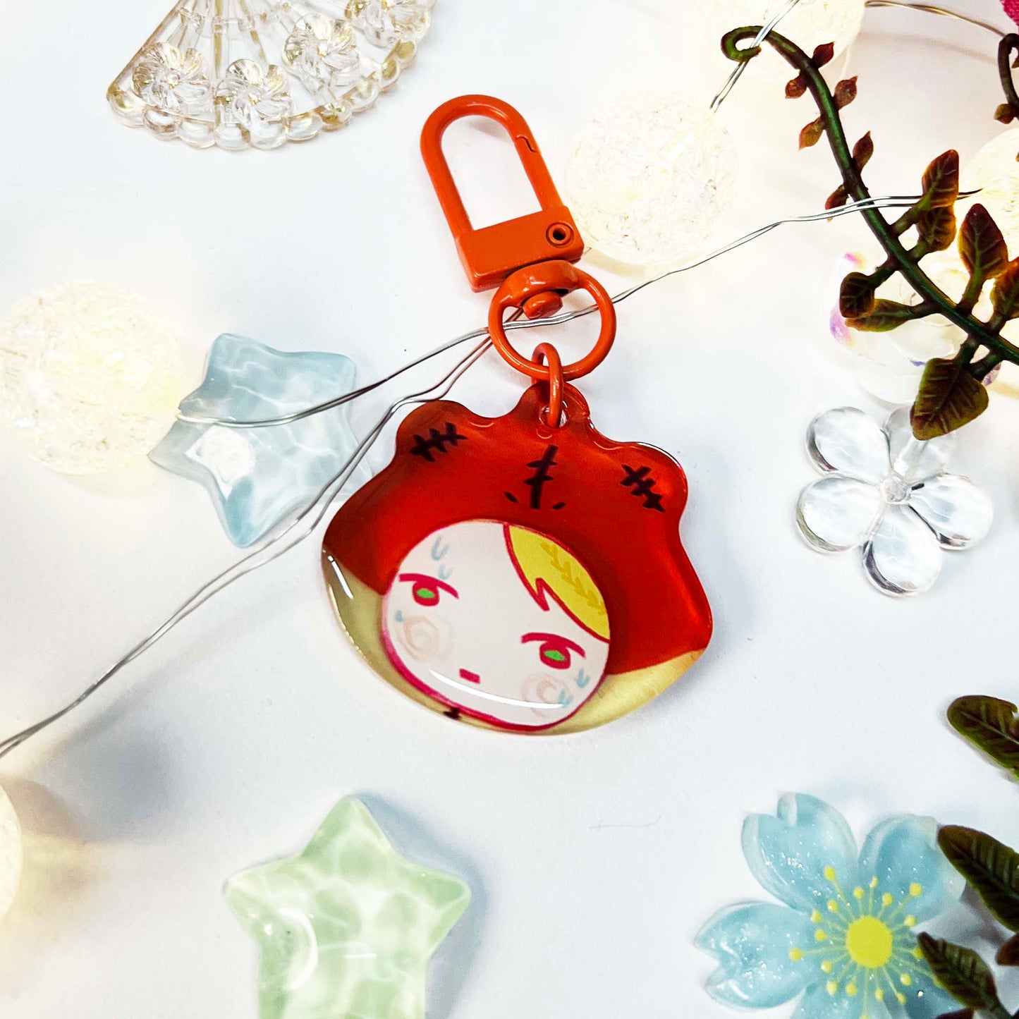 Dungeon Meshi Frog Suit ORANGE Acrylic Keychain