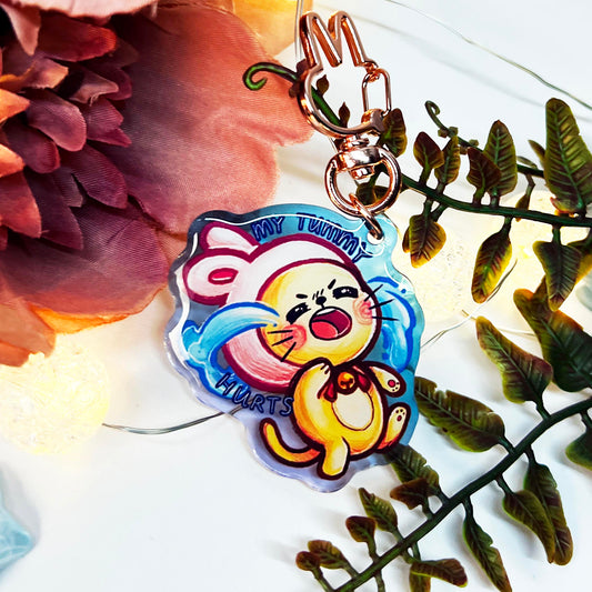 MY TUMMY HURTS Acrylic Keychain